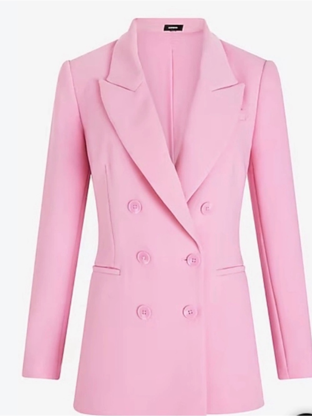 Express Pink Double-Breasted Blazer Jacket